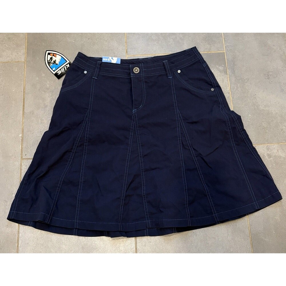 Kuhl Skirt Womens 6 Navy Blue Kurve Hiking Outdoor Casual Stretch